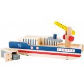 Wooden container ship.