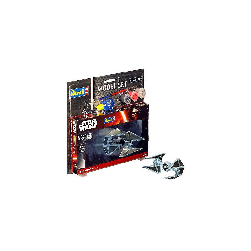 Star Wars: Interceptor Tie con pinturas.