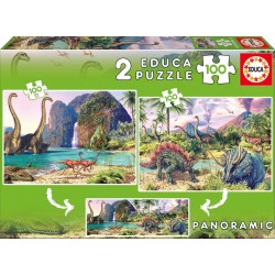 Dino world. 2x100 piezas.