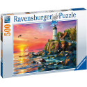 Lighthouse at sunset. 500 pcs.