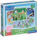 Finding Peppa and friends.