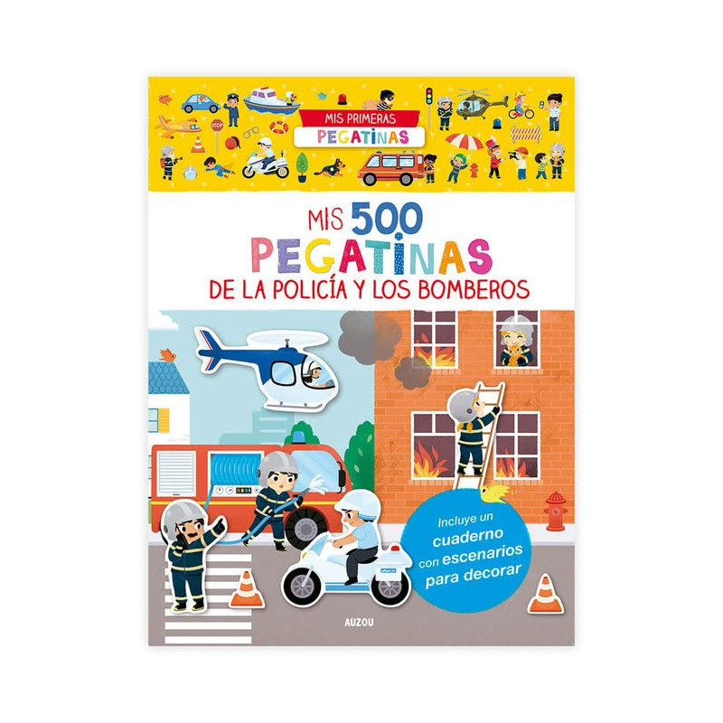 Mis 500 pegatinas. De la Policía y los Bomberos.