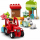 Tractor and farm animals.