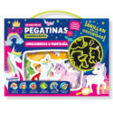 100 pegatinas. Unicornios y fantasía luminiscentes.