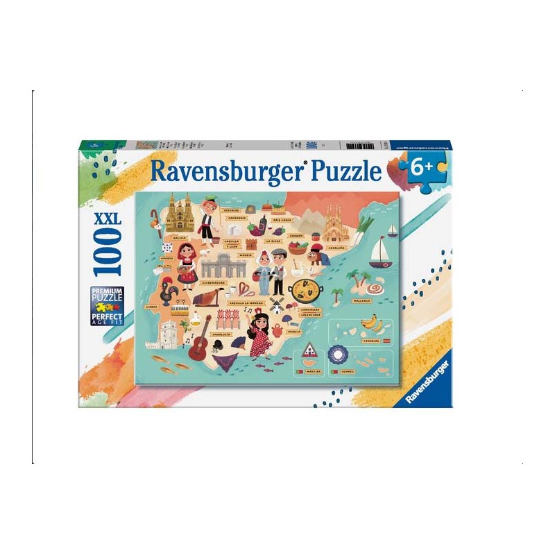 Mapa de España. 100 Piezas.