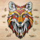 Wooden puzzle. Fox. EWA