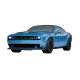 Dodge Challenger azul.