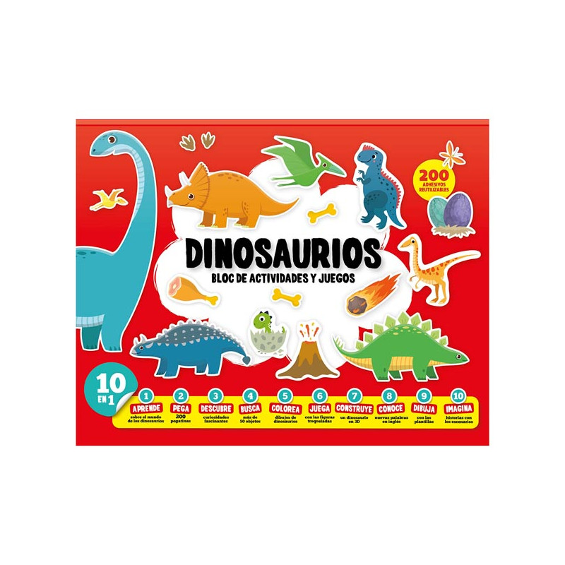 Dinosaurios. Bloc de actividades y juegos.