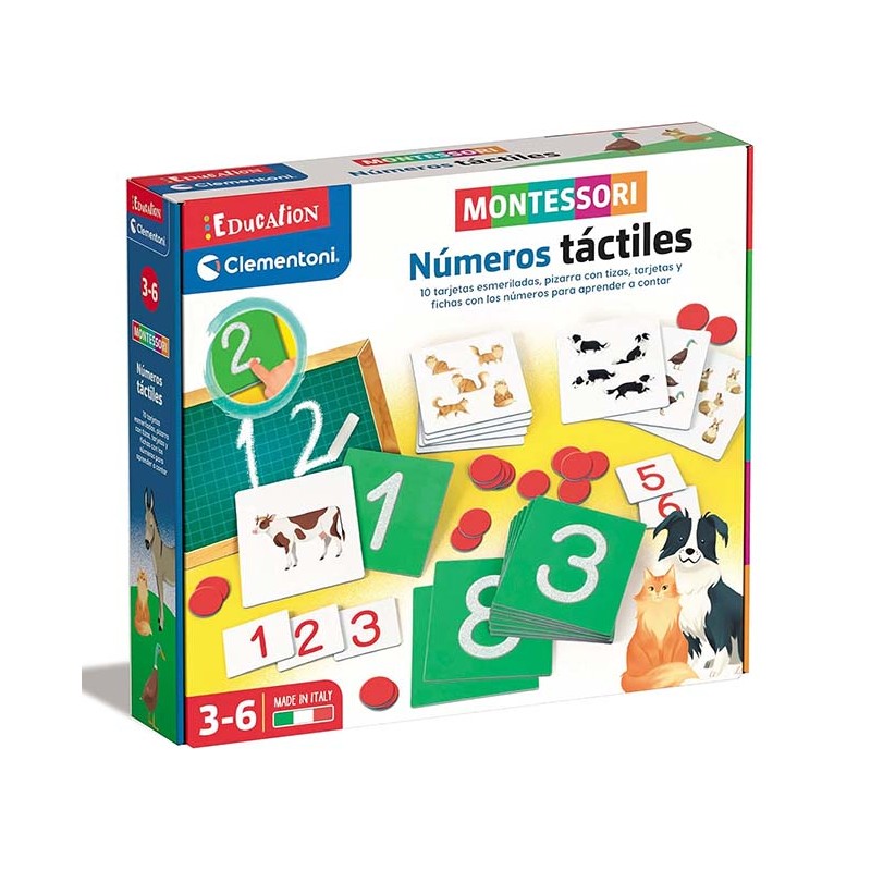 Montessori. Números táctiles.
