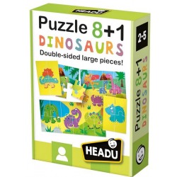 Puzzle 8+1 dinosaurios.