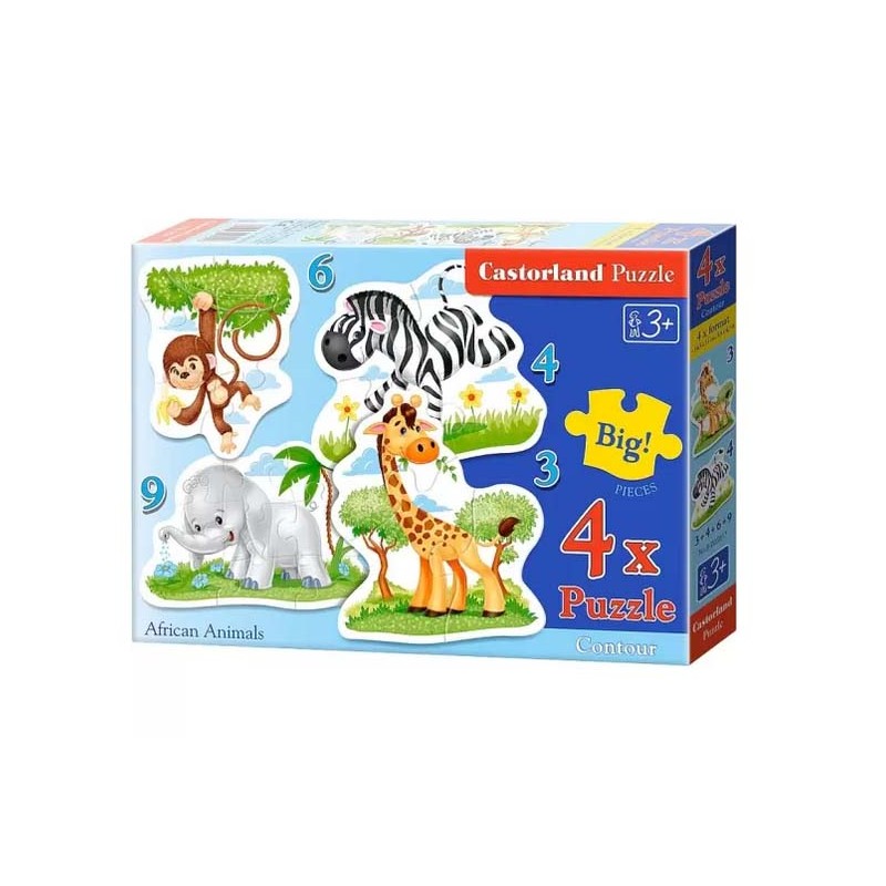 Animales de la selva, 4 puzzles.