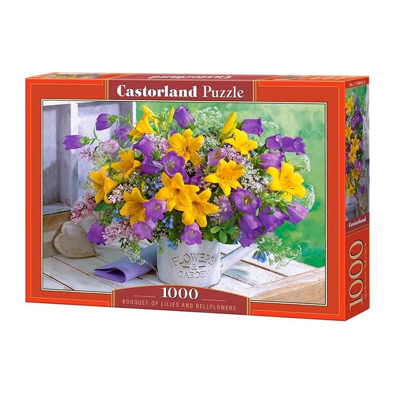 Ramo de lirios y campanillas. 1000 piezas.