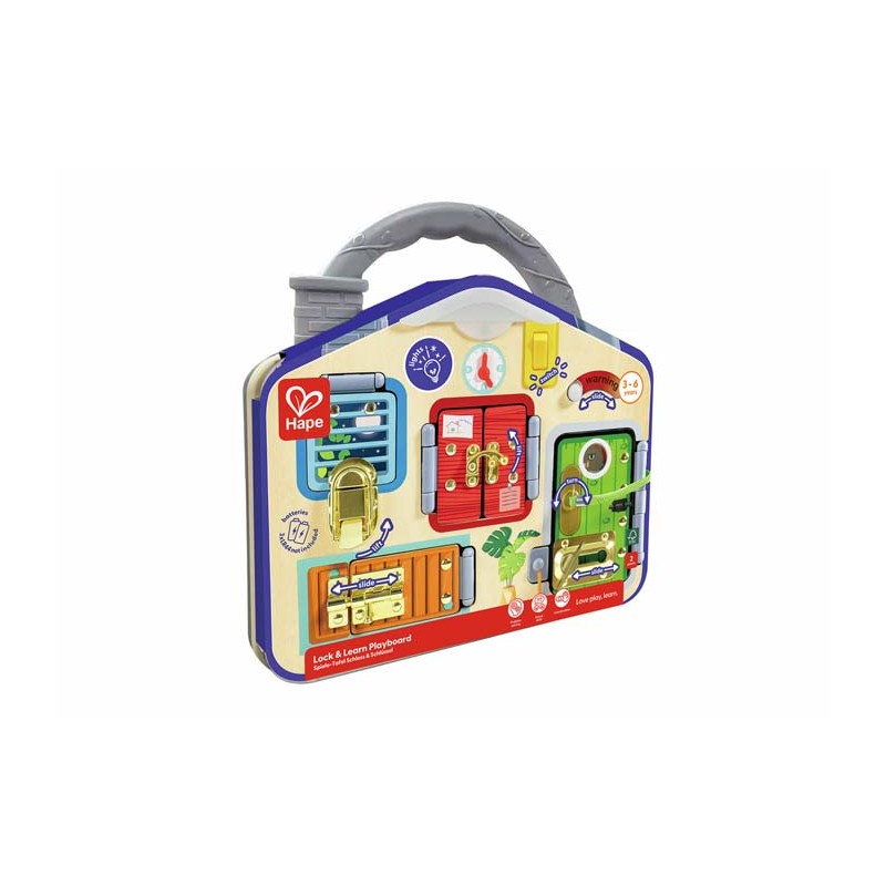 Lock and learn playboard.