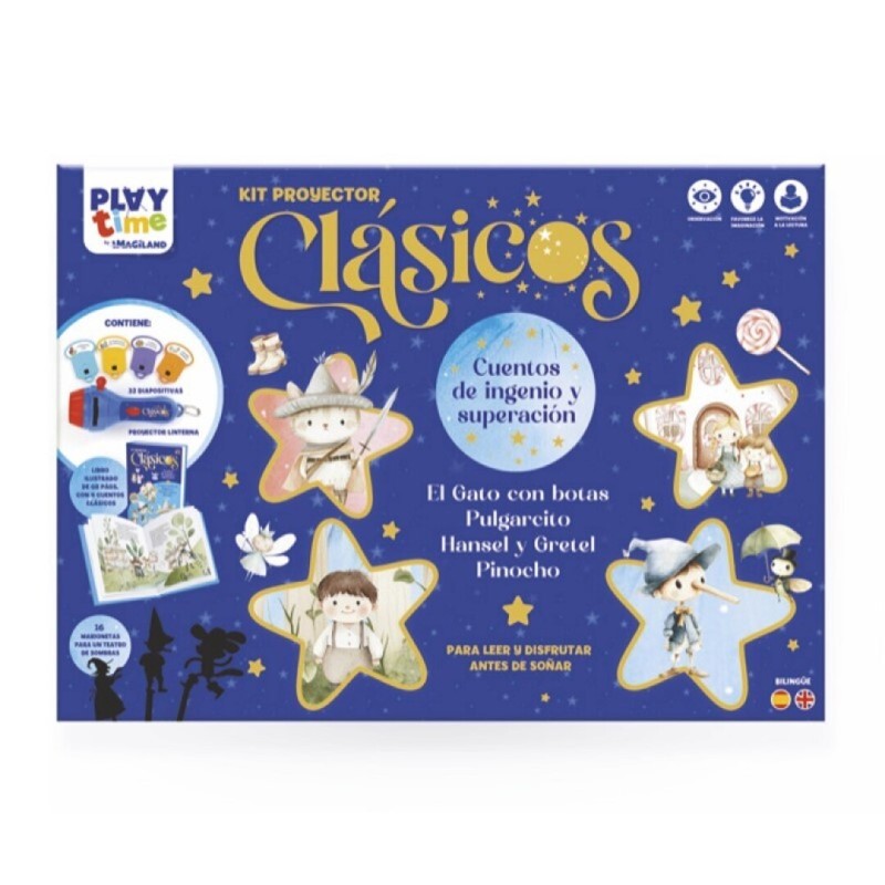 Kit proyector cuentos clásicos -Cuentos de ingenio y superación.