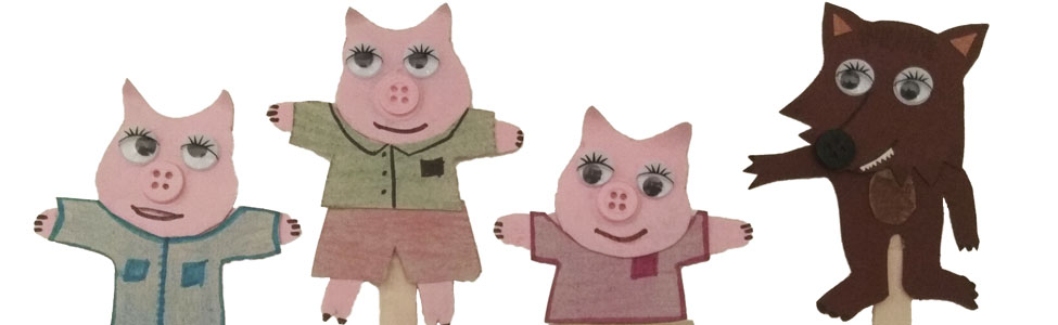 Marionetas de papel y cartulina