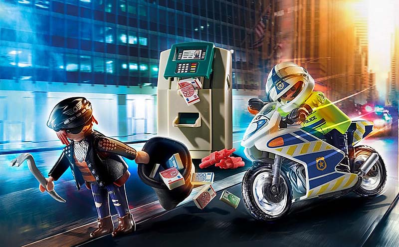 Moto de Policía Playmobil
