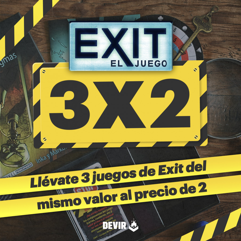 3x2 en juegos de Exit